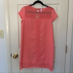 Lace Detail Coral Women’s Dress